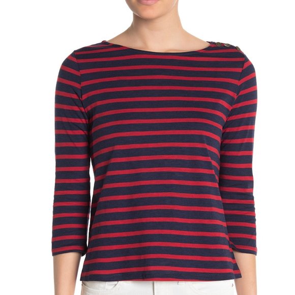 William Rast Tops - William Rast Lynette Striped  Slub T-Shirt